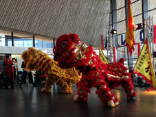 Opening Centraal Station Rotterdam 2014 leeuwendans
